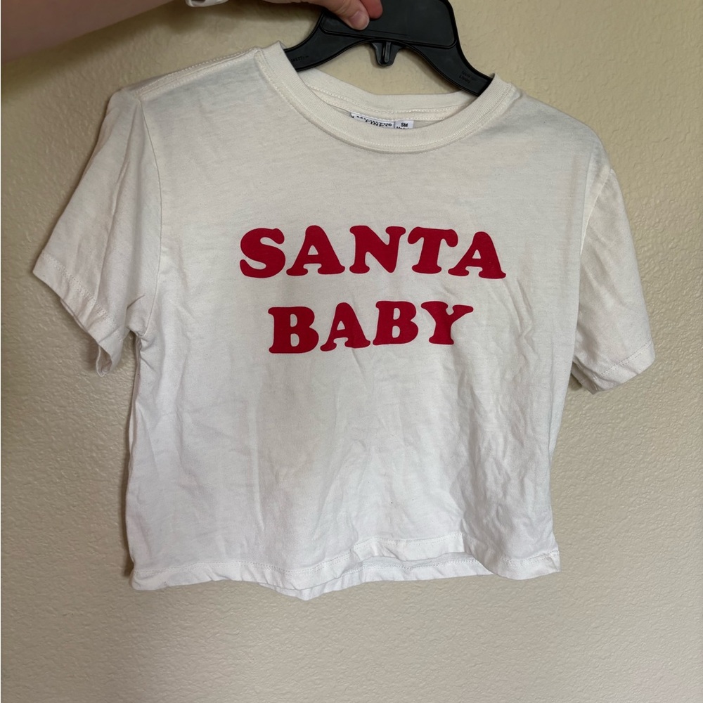 Santa Baby T-Shirt - White and Red